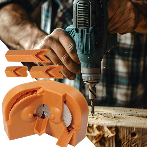 Drill Bit Sharpener - High Precision Multi-Specification Grinding Machine Tool, Yellow Bit Sharpening Guide for Various Sizes 1