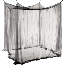 Double Mosquito Net Black 4 Poster Bed Canopy Decorative Princess Square Mosquito Net Large for Indoor Bedroom and Camping 74H x 82L x 94W inches