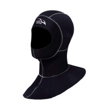 3mm Neoprene Diving Hood for Men/Women, Tightly Fitting Wetsuit Hat, Size L, White Seam, Unisex Dive Gear