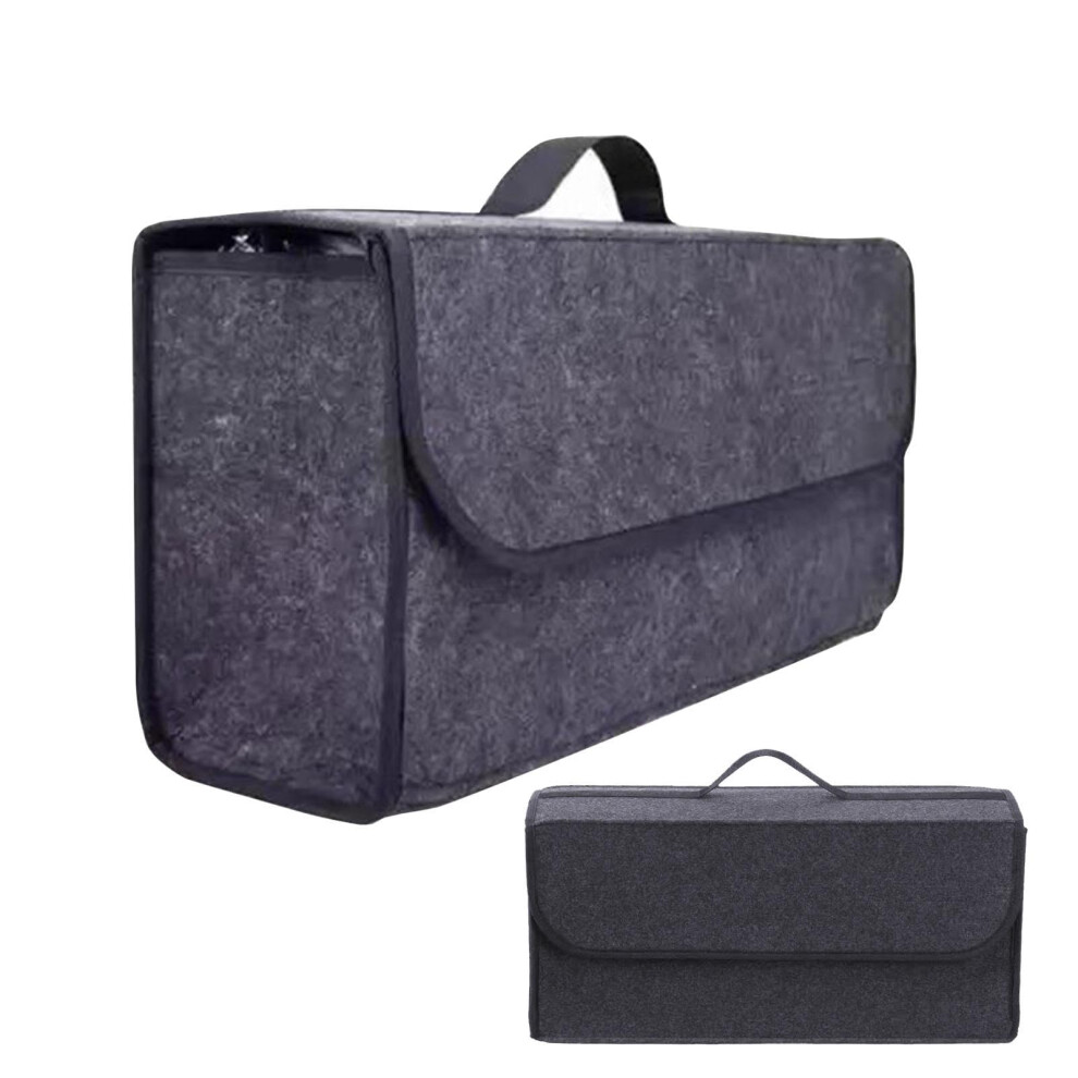 Large Car Trunk Organizer, Foldable Felt Storage Box With Handle, Automotive Trunk Organizer For Suv And Sedan 9016109763884
