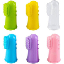 6 Pack Silicone Baby Finger Brush with Clear Box Set Food Grade Teeth Cleaner
