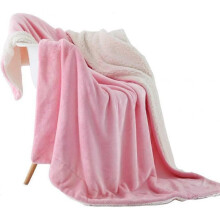 Fleece Blanket Reversible Sherpa Flannel Throw Blanket Super Soft Fuzzy Plush Microfiber for Bed/Couch (60"x80",Pink)