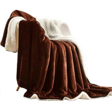 Blanket Warm Blankets for Winter Super Soft Fuzzy Flannel Fleece/Wool Like Reversible Couch Blanket Lightweight(Brown Throw Size 50"x60")