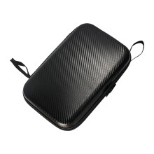 Table Tennis Racket Storage Bag with Strap and Zipper for Paddle Accessories, Black, Durable Material, Fits Standard Paddles