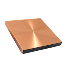 Aluminum Alloy Shell USB 3.0 External DVD Burner CD Player Optical Drive with HDMI 1080p Port in Gold Color