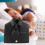 Kleiderbügelförmige Mini-PU-Handtasche, schwarz 540 g 3