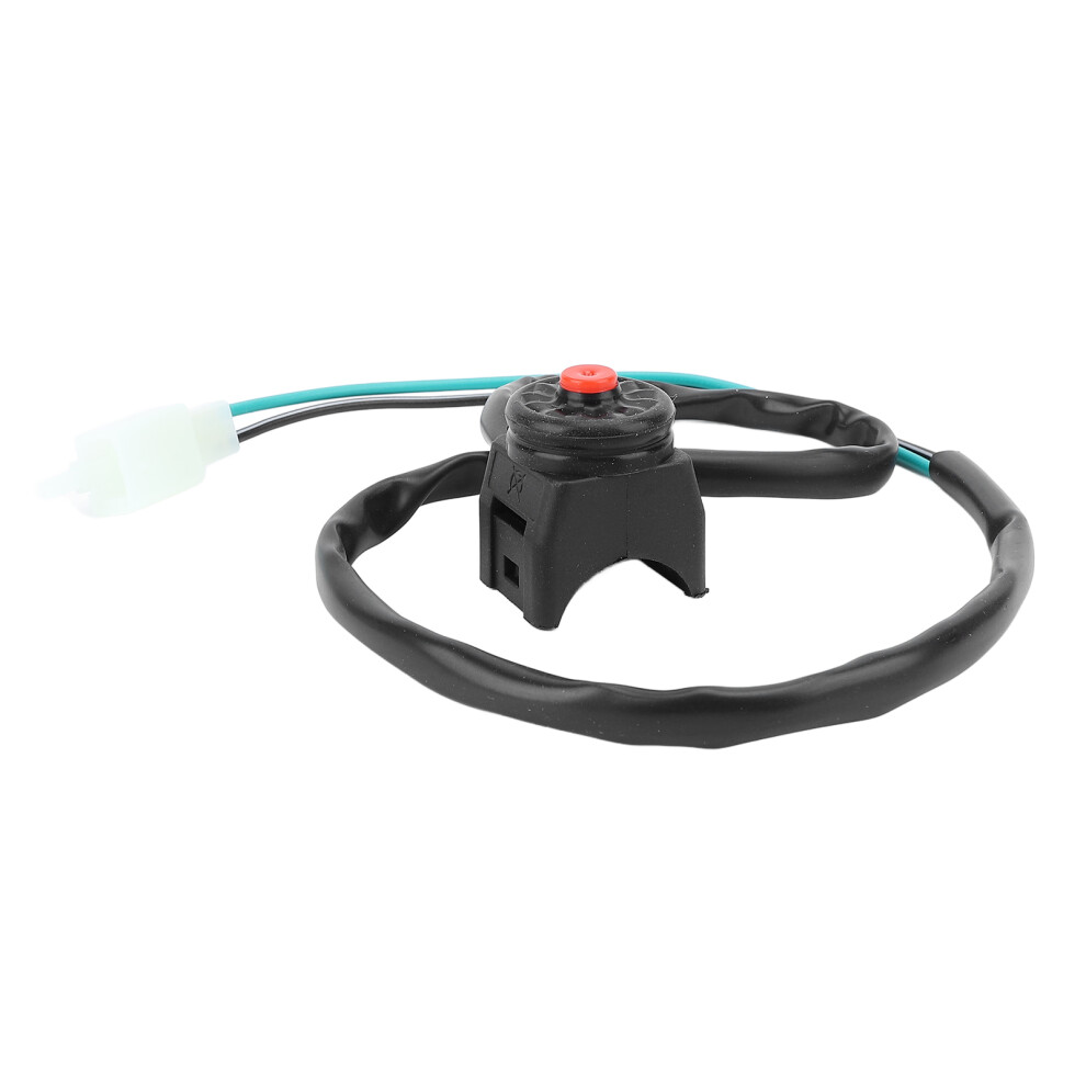 Motorcycle Kill Switch 22Mm, 64Cm Wire, Universal Handlebar Stop Button Red 8461348778648