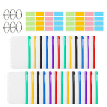 25pcs Clear PVC Zippered Folders for Knitting Needle