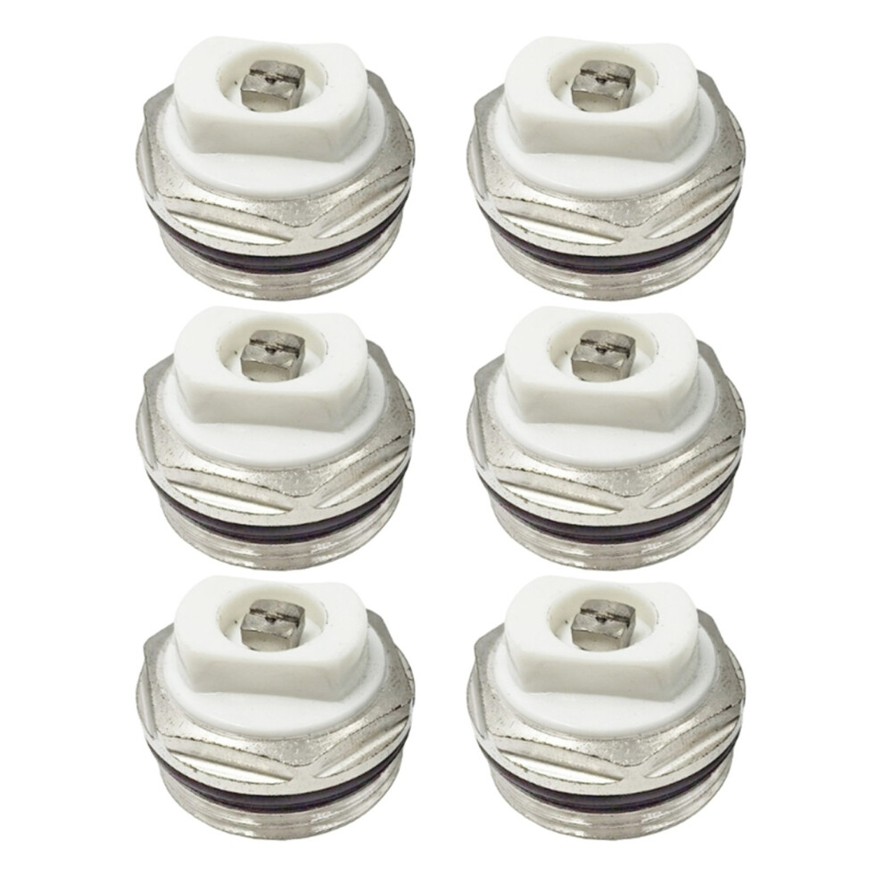 6Pcs Radiator Air Release Valves 3/8Inch Air Vent Radiator Bleed 7627000042019