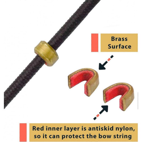Bowstring Nocks  Bowstring Nocks Archery Accessories, Brass Nocks for Recurve and Compound Bows 1