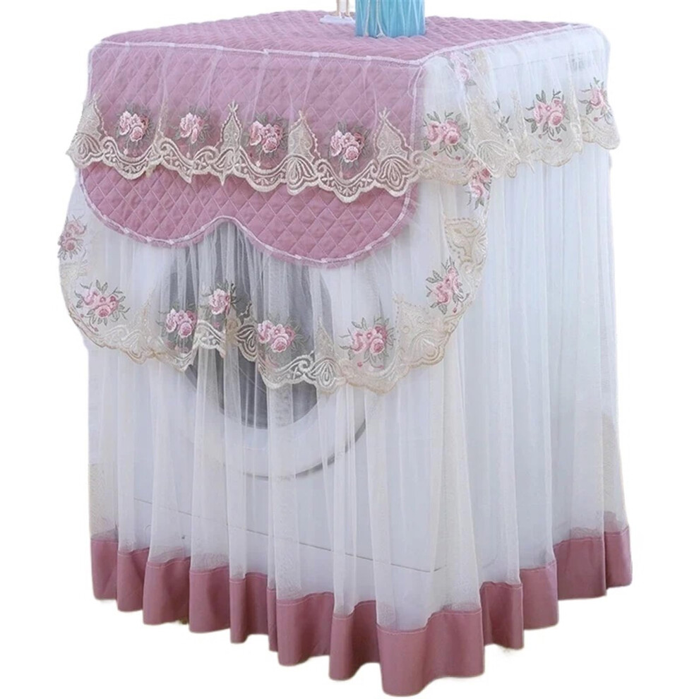 Lace Yarn Washing Machine Cover, Fully Automatic Front Door Drum Protector, 60x60x85cm Style 4, Universal Fit-image-OPC-PKDXC66-NEW