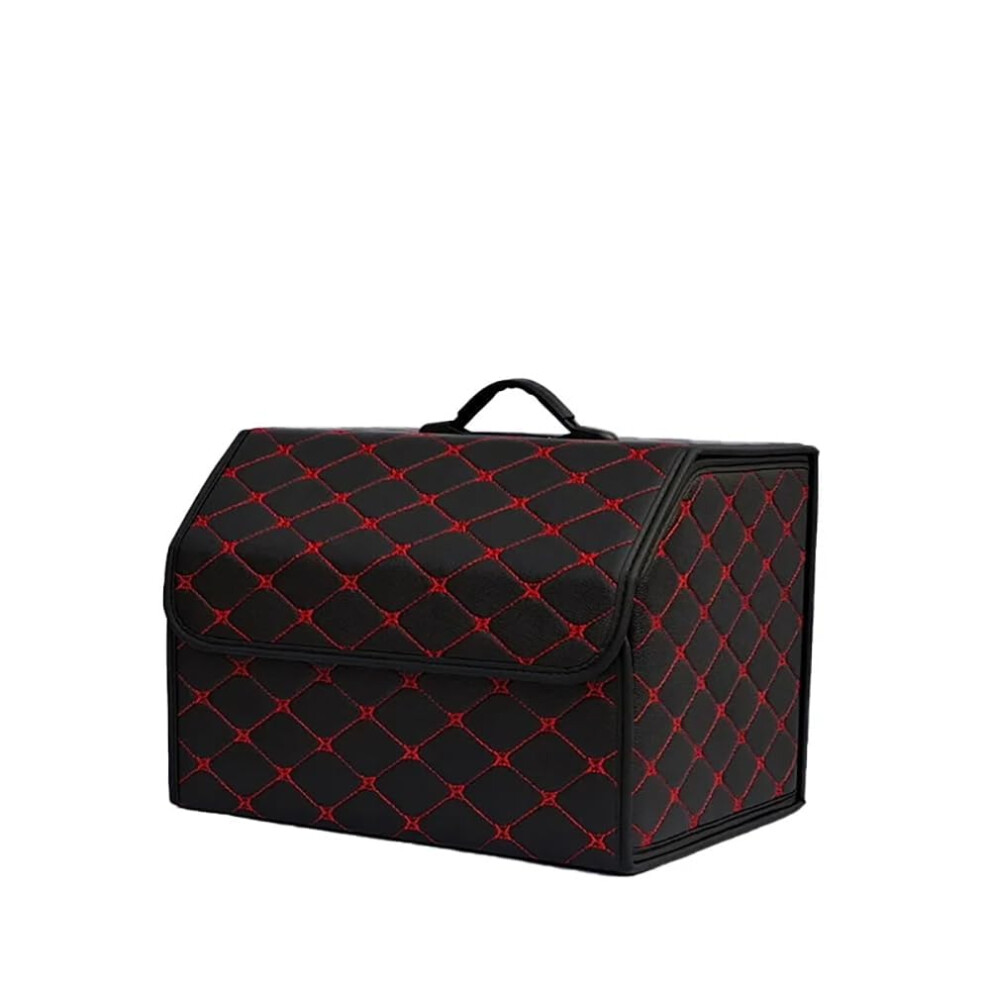 Car Boot Organiser Storage For Ford Fiesta St 3-Door, Multifunctional Trunk Tidy Box, Medium Size Accessories Black/Red 9016109765420
