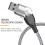 Multi USB Cable, 5 in 1 Multi USB A/C Charger Nylon Braided Data Cable with iP Micro USB Type C Connector 21