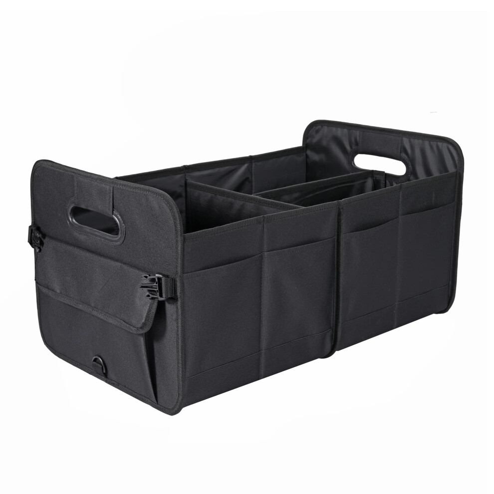Car Boot Organiser For Jeep Wrangler Jk 2007-2017, Foldable Non-Slip Multi-Compartment Trunk Organizer Bag, Black 9016109765642