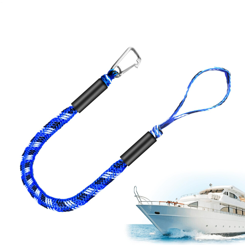 Boat Ropes For Docking With Loop | Durable Mooring Tie Down Cord For Boats, Kayaks, Canoes, And Pontoons - Blue 6447073582066