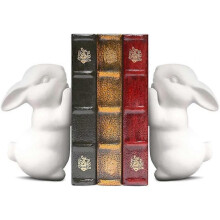 Rabbit Bookends, Book Stoppers with Non-Skid Bottom Childrens Bookends 1pai