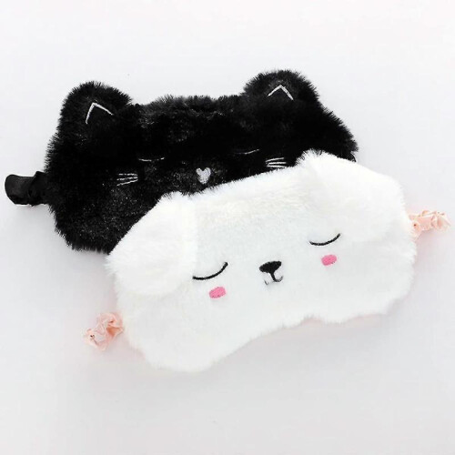 Cute Sleep Mask Soft Plush Eye Mask 2 Pack 2