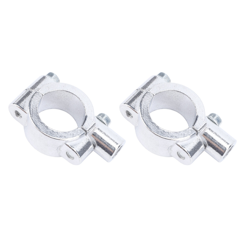 Motorcycle Handlebar Mirror Mount 25Mm Clamp Holder Bracket M8 (2Pcs) Silver 4961348782798