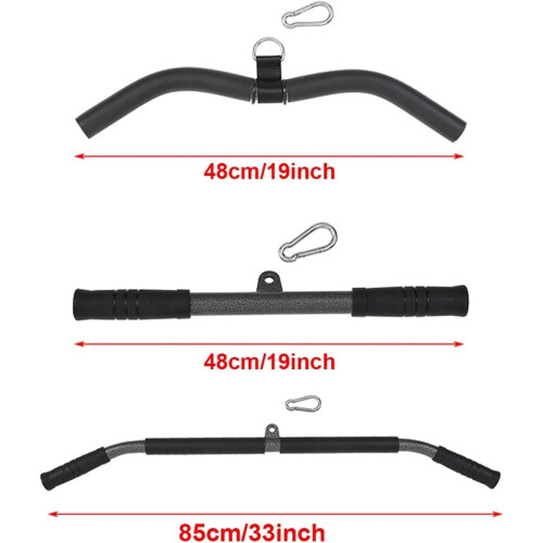 Lat Pull Down Bar Fitness Cable Machine Attachment for Biceps and Back Strength - Style F094, Durable Workout Handle 1