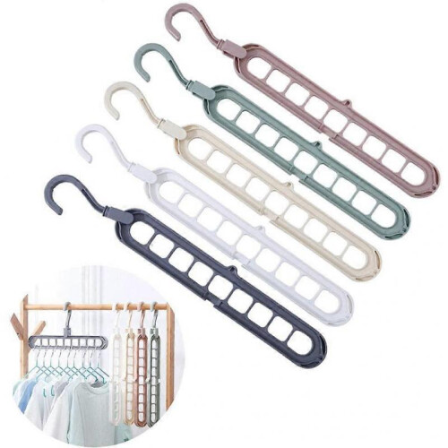 Hangers Space Saving 5 Pack Multi Hanger Organizer Magic Hanger Closet Hanger Holder Space Saving Hanger