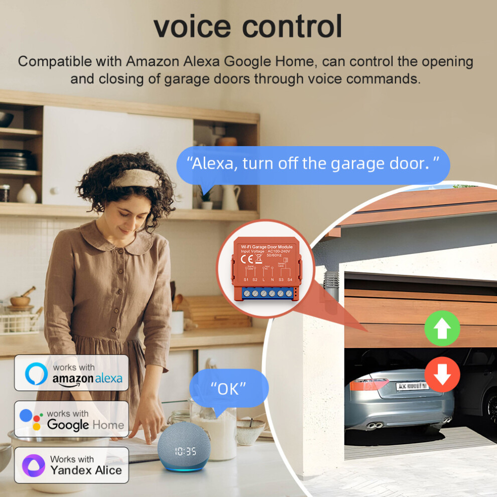 Wifi Garage Door Remote With Timer App Control & Alexa Compatibility 4651348783719