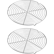 Set of 2 Cake Cooling Racks Stainless Steel Round Cake Cooling Racks