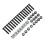 Longboard Hardware Kit with 16 Screws, 16 Nuts, 8 Washers, 25mm 12