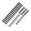 Longboard Hardware Kit with 16 Screws, 16 Nuts, 8 Washers, 25mm 16