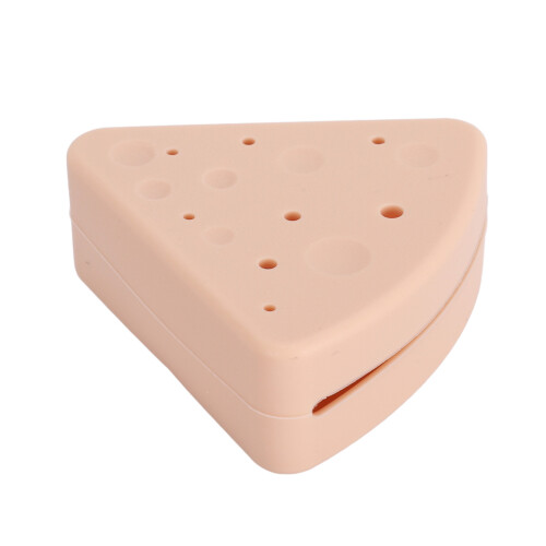 Étui triangulaire en silicone pour éponge - format voyage kaki 1