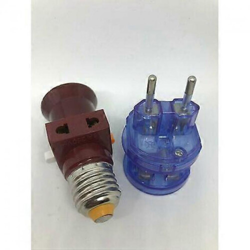 Set of 2 E27 Screw Thief Sockets with Switch 6A250V 2