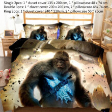 (Single) Vs Godzilla King Kong Single Double King Duvet Cover Furnishings Bedding Home