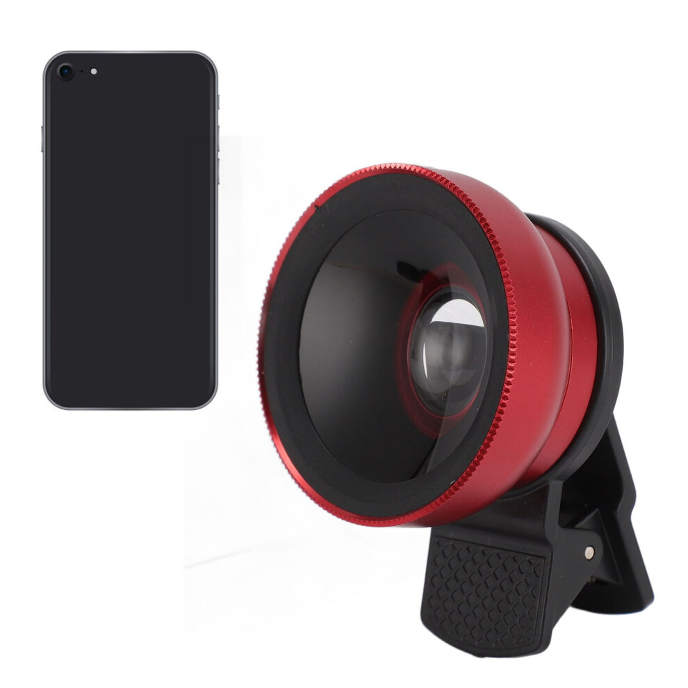2 In 1 Phone Camera Lens 0.45X Wide & 12.5X Macro For Smartphones Tablet Red 5081348787049