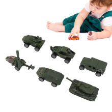 6pcs Alloy Lifelike Friction Power Armored Vehicle Model for Kids & Adults