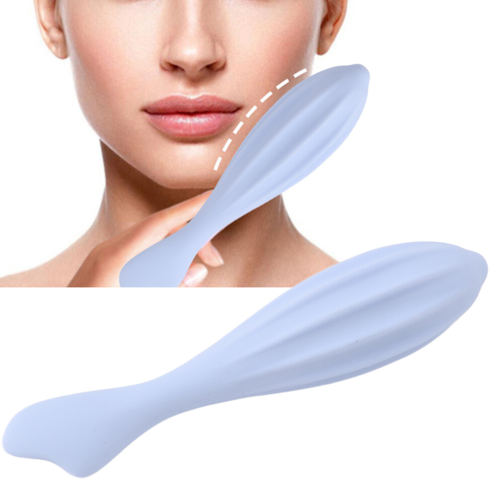 Blue Face & Eye Circulation Face Roller Silicone Handheld Facial Massager