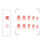 24 Pcs Short Almond False Nail Gradient Artificial Nail French 7