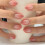 24 Pcs Short Almond False Nail Gradient Artificial Nail French 1