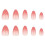 24 Pcs Short Almond False Nail Gradient Artificial Nail French 5