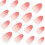 24 Pcs Short Almond False Nail Gradient Artificial Nail French 6