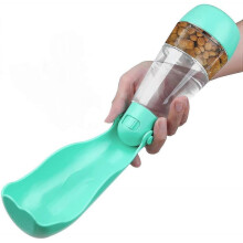 Portable Dog Water Bottle, Leakproof Dog Travel Water Bottle 260ml with Food