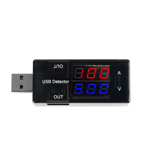 High Accuracy Dual Display USB Multimeter 3-20V 0-3A Computer Tester 1