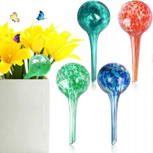 4 Pcs Plant Watering Globes, Self-Watering Device Plant Glass Bulbs, Colourful Automatic Plant Waterer
