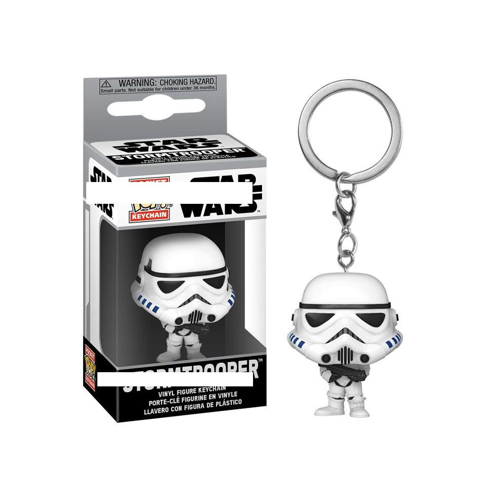 (Stormtrooper) Keychain Wars Star Pop Keyring Darth Vader Yoda Mandalorian Figure R2d2