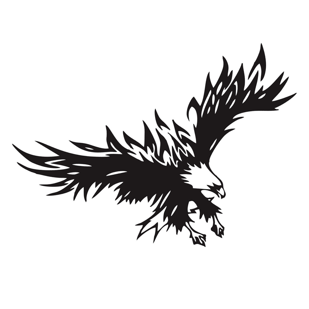 Durable Eagle Car Decal Easy To Apply & Remove Diy Styling Black 9351348789685