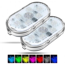 2 PCS RGB Car Interior Lights, Touch Switch Car Interior Lights, LED Car Interior Lights with USB Port