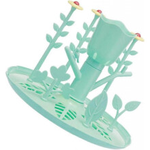 Breastmilk Bottles Baby Bottle Drying Rack with Drainer Tray Detachable Countertop Bottle Holder Sippy Cup Pacifier Storage Stand for Pump Parts