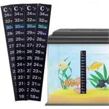 Thermometer Strip, 5 PCS Fish Tank Thermometer Change Color Water Temperature, 2 Temperature Readings, 3 Color Marks for Aquarium Tank