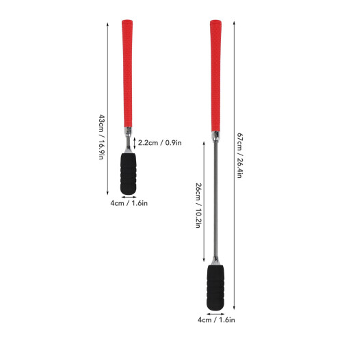 Adjustable Golf Swing Training Stick for Indoor Practice, Red 1