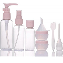 8 Pcs Travel Bottles Set,Travel Bottles & Containers,Refillable Small Mini Empty Plastic Pump/Spray/Squeeze Bottles for Cosmetic and Travel Toiletries