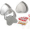3 Pack Nonstick Mini Heart Shape Pie Pans with Removable Bottom 4-inch Bread Mold 1