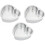 3 Pack Nonstick Mini Heart Shape Pie Pans with Removable Bottom 4-inch Bread Mold 15